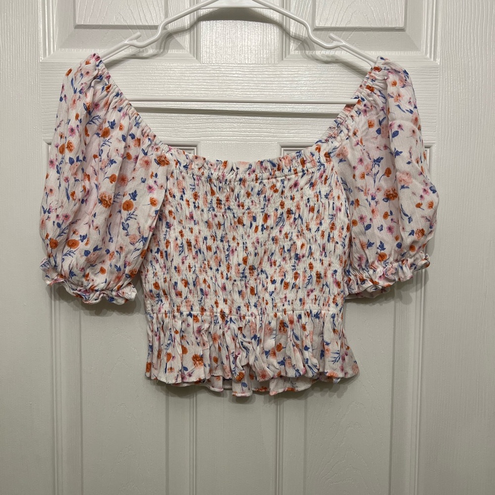 Floral blouse - cropped
